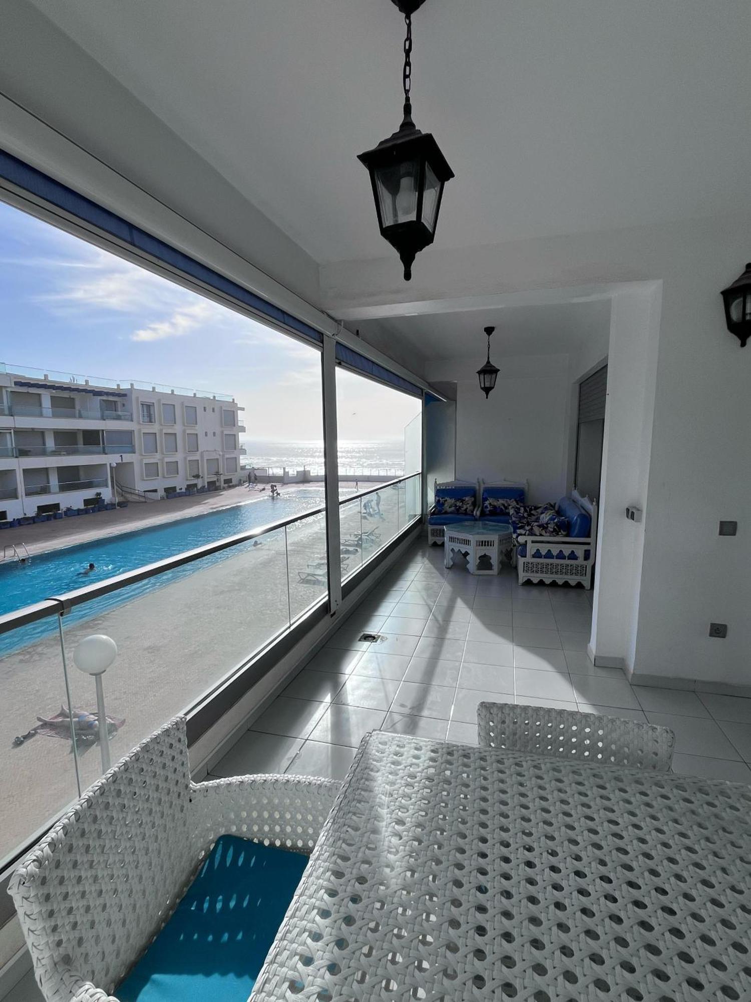 Apartment Sea View With Pool Aourir Exterior photo