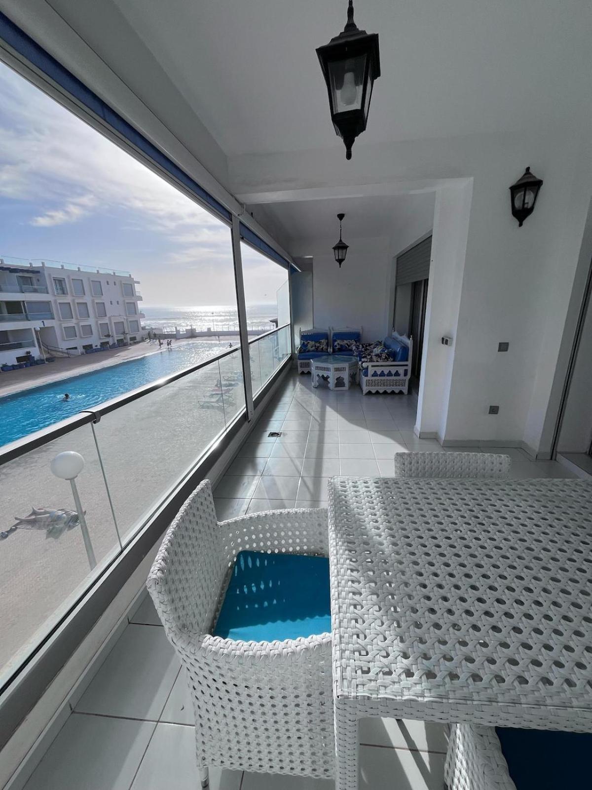 Apartment Sea View With Pool Aourir Exterior photo